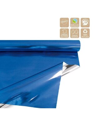 4A Film en rouleau | Couleur : Bleu Métallique | Largeur 70 centimètres | Longueur 50 mètres | Par rouleau