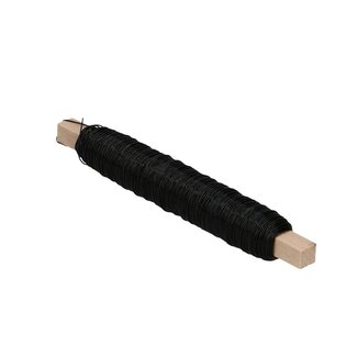 4A Lackierter Kupferdraht Blumendraht | Farbe: Schwarz | Durchmesser 0,5 Millimeter | Pro 100 Gramm