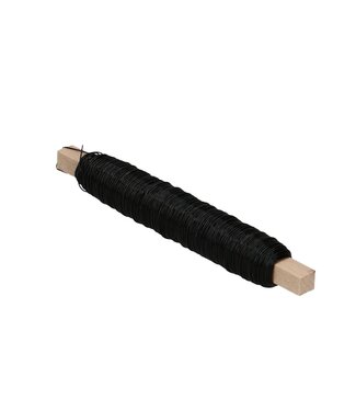4A Lacquered Copper Wire Flower Wire | Colour: Black | Diameter 0.5 millimetres | Per 100 grams
