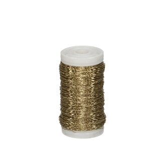4A Bouillondraad | Kleur: Goudkleurig | Diameter 0.3 millimeter | Per 100 gram