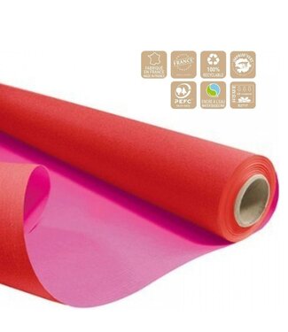 4A Two-Sided Paper on Roll “Duo” | Colour: Red Pink | Width 80 centimetres | Length 40 metres | 60 grams/m2 | Per roll