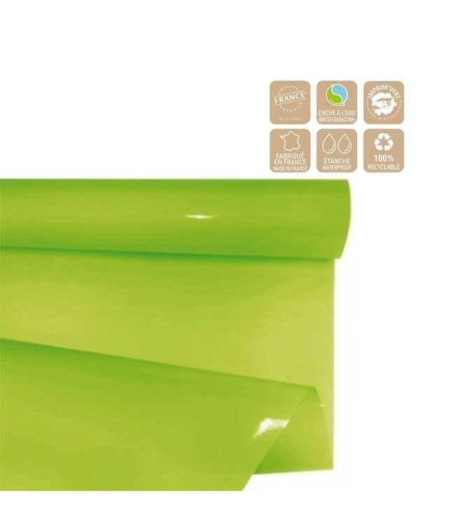 Film en rouleau “Clayrbril” | Couleur : Vert clair | Largeur 70 centimètres | Longueur 50 mètres | Par rouleau