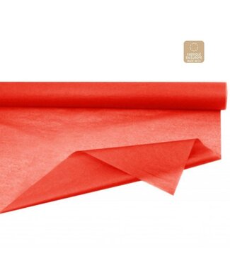 4A Tissue paper on roll | Colour: Red | Width 75 centimetres | Length 50 metres | 28 grams/m2 | Per roll