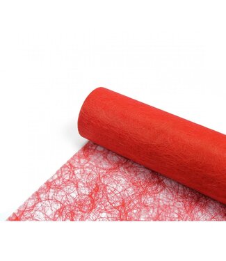 4A Textilfaser Leinen | Farbe: Rot | Breite 60 Zentimeter | Länge 25 Meter | Pro Rolle