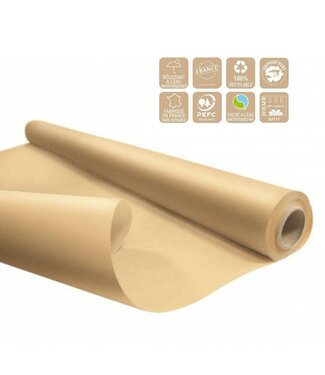 4A Eco Waterproof Paper on Roll | Colour: Brown | Width 80 centimetres | Length 25 metres | Per roll