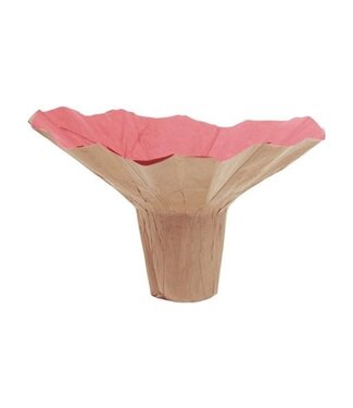 4A Kraft Paper Bouquet Holder “Roset” | Colour: Light Pink | Diameter 23 centimetres | Per 10 bouquet holders