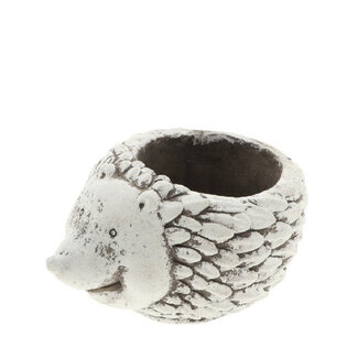 4A Ceramic Autumn Flower Pot Plant Pot “Hedgehog” | Colour: Grey | Length 13.5 centimetres | Width 9.5 centimetres | Height 7 centimetres | Per 12 flower pots
