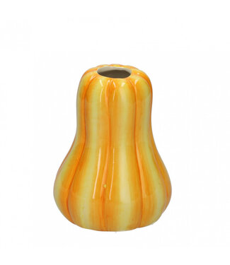 4A Keramik Kürbis Vase | Farbe: Orange | Durchmesser 11 Zentimeter | Höhe 14 Zentimeter | Pro 12 Vasen