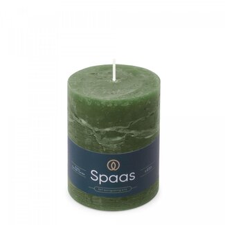 4A Candle Rustic Pillar | Colour: Dark Green | Diameter 8 centimetres | Height 11 centimetres | Per 6 candles