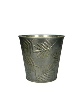 4A Pot de fleurs en zinc | Couleur : Doré | Diamètre 16 centimètres | Hauteur 15 centimètres | Par 10 pots de fleurs