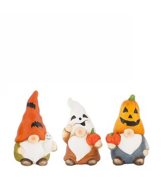 4A Décoration d'Halloween Nain Gnome | Couleur : Couleurs Mixtes | Longueur 7 centimètres | Largeur 6,5 centimètres | Hauteur 11,5 centimètres | Par 18 nains