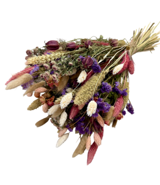 Dutch Dried Trockenblumenstrauß Secret Pink | Länge ± 60 Zentimeter | Mit natürlichen, rosa und violetten Trockenblumen