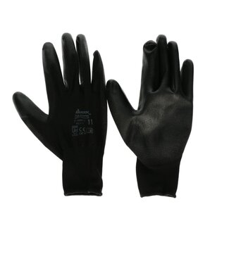 4A Gant de fleuriste PU | Couleur : Noir | Taille M 8-9 | Par 12 gants