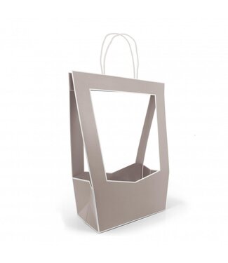 4A Bags "Médaillon" | Colour: Grey | Length 23 centimetres | Width 14 centimetres | Height 38 centimetres | Per 5 bags