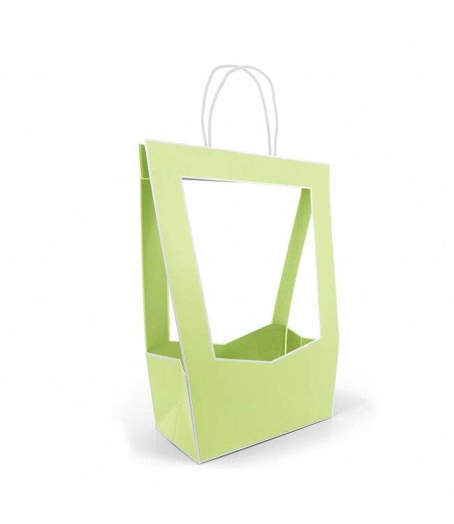 Taschen „Médaillon“ | Farbe: Grün | Länge 23 Zentimeter | Breite 14 Zentimeter | Höhe 38 Zentimeter | Pro 5 Taschen