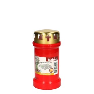 4A Bougie funéraire | Couleur : Rouge | Diamètre 6 centimètres | Hauteur 13 centimètres | Par 12 bougies funéraires