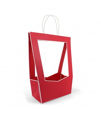 4A Taschen „Médaillon“ | Farbe: Rot | Länge 23 Zentimeter | Breite 14 Zentimeter | Höhe 38 Zentimeter | Pro 5 Taschen