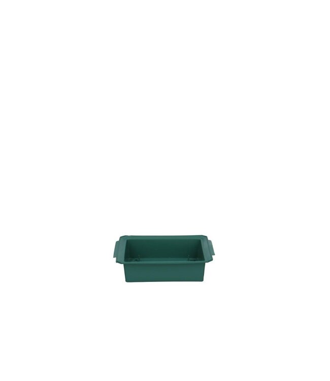 Plateau en plastique pour mousse florale 1/2 bloc | Couleur : Vert foncé | Longueur 12,5 centimètres | Largeur 12 centimètres | Hauteur 3 centimètres | Par 25 plateaux