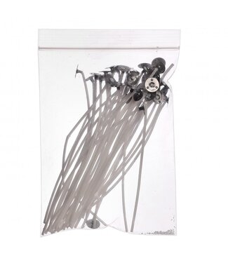 4A Pearlsand Cotton Wick | Colour: Natural White | Length 15 centimetres | Per 50 wicks