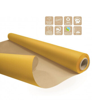 4A Papier auf Rolle Eco Wasserbeständig | Farbe: Gelb | Breite 80 Zentimeter | Länge 25 Meter | Pro Rolle