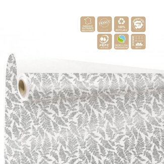 4A Paper on roll "Cyrielle" | Colour: Silver | Width 80 centimetres | Length 40 metres | Per roll