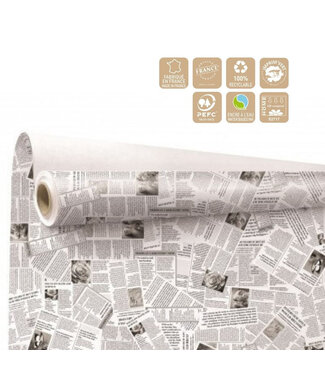 4A Paper on Roll Newspaper Motif “News” | Colour: Black White | Width 80 centimetres | Length 40 metres | Per roll