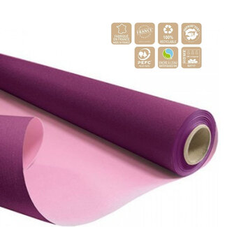 4A Papier double face en rouleau “Duo” | Couleur : Rose | Largeur 80 centimètres | Longueur 40 mètres | Par rouleau
