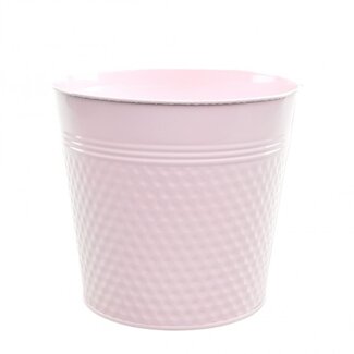 4A Zinken Bloempot Plantenpot “Blush” | Kleur: Lichtroze | Diameter 22 centimeter | Hoogte 20 centimeter | Per 10 bloempotten