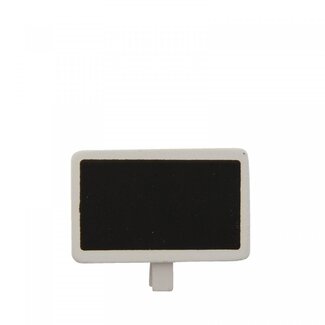 4A Schoolbord Label Clip | Kleur: Zwart | Breedte 5.5 centimeter | Hoogte 3.5 centimeter | Per 6 labels