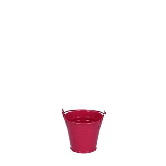 4A Zinc Bucket Flowerpot Plant Pot | Colour: Fuchsia | Diameter 6 centimetres | Height 5 centimetres | Per 10 buckets