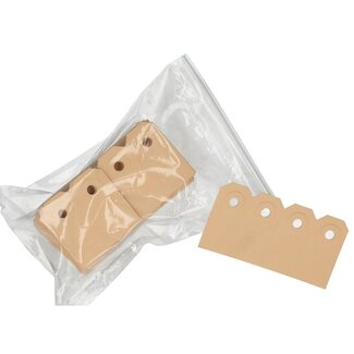 4A Prijslabel Kaartje | Kleur: Bruin | Breedte 2.5 centimeter | Hoogte 5 centimeter | Per 250 labels