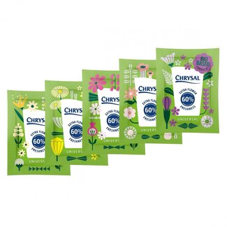 4A Pflege Chrysal Universal | Polypropylen-Beutel | 1 Beutel für 0,5 Liter | Pro 1000 Beutel