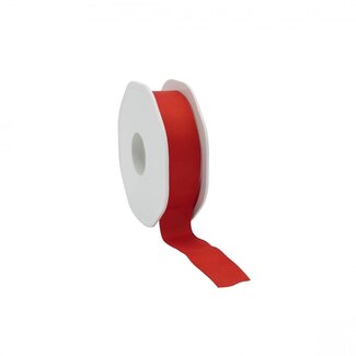 4A Fabric Ribbon with Wire | Colour: Red | Width 23 millimetres | Length 20 metres | Per roll