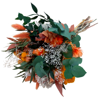 Dolce Vita Boeket droogbloemen Prima Vera | Lengte ± 35 centimeter | Met oranje droogbloemen