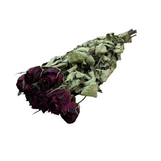 DriedRoses.com Rote getrocknete Rosen | Länge ± 50 Zentimeter | Pro 10 Rosen