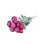 Cyclamen rosa Ranunkeln | Ranunculus oder Butterblumen Kunstblumen | Länge ± 50 Zentimeter | Mit 3 Blumen pro Stiel