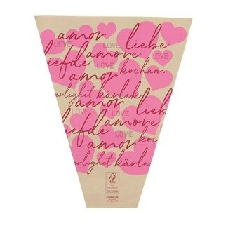 4A Hoezen “Amour” | Kleur: Roze | Lengte 50 centimeter | Breedte 30 centimeter | Hoogte 10 centimeter | Per 25 hoezen