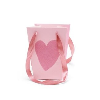 4A Velvet Bags “Love” | Colour: Pink | Length 15 centimetres | Width 11 centimetres | Height 20 centimetres | Per 10 bags