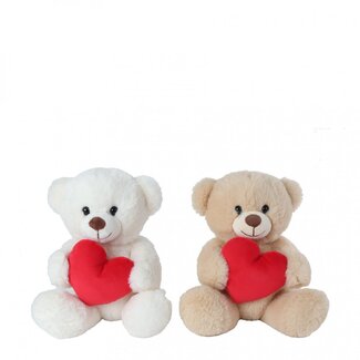 4A Bear with Heart | Colour: Mixed Colours | Length 21 centimetres | Per 6 bears