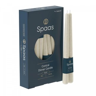 4A Kerze Gotisch Rustikal | Farbe: Cremefarben | Durchmesser 2,2 Zentimeter | Länge 25 Zentimeter | Pro 16 Kerzen