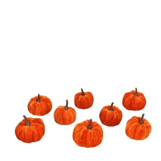 4A Pumpkin Decoration | Colour: Orange | Diameter 5 centimetres | Per 8 pumpkins