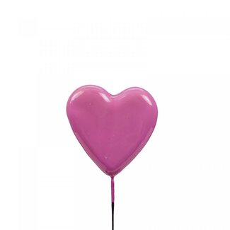 4A Heart Plant Stake | Colour: Pink | Length: ± 20 centimetres | Diameter: 6.5 centimetres | Per 24 stakes
