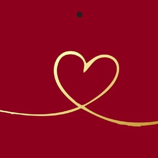4A Card Heart | Colour: Dark Red | Length 7 centimetres | Width 7 centimetres | Per 20 cards