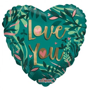 4A Balloon Eco "Love You" | Colour: Dark Green | Diameter 45 centimetres | Per 10 balloons