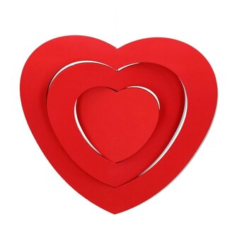 4A Cœur Suspendu 3D | Couleur : Rouge | Diamètre 40 centimètres | Par pièce