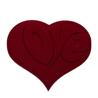 4A Heart Retro Hanging Decoration | Colour: Red | Diameter 30 centimetres | Per 4 hearts