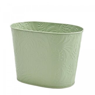 4A Zink-Blumentopf Pflanzkasten „Lynn“ | Farbe: Grün | Länge 20 Zentimeter | Breite 14 Zentimeter | Höhe 15 Zentimeter | Pro 10 Stück