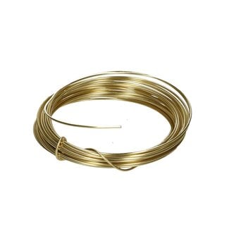 4A Fil d'aluminium | Couleur : Doré | Diamètre 2 millimètres | Longueur 12 mètres | Poids 100 grammes | Par rouleau
