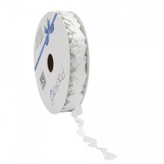 4A Ribbon with Hearts | Colour: Natural White | Width 15 millimetres | Length 18 metres | Per roll