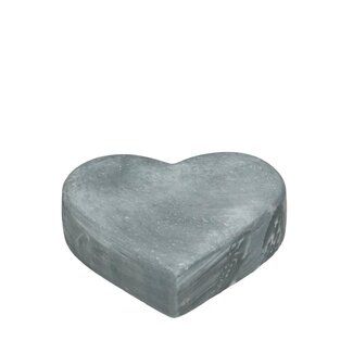 4A Ceramic Heart Decoration | Colour: Grey | Diameter 12 centimetres | Width 3 centimetres | Per 6 hearts